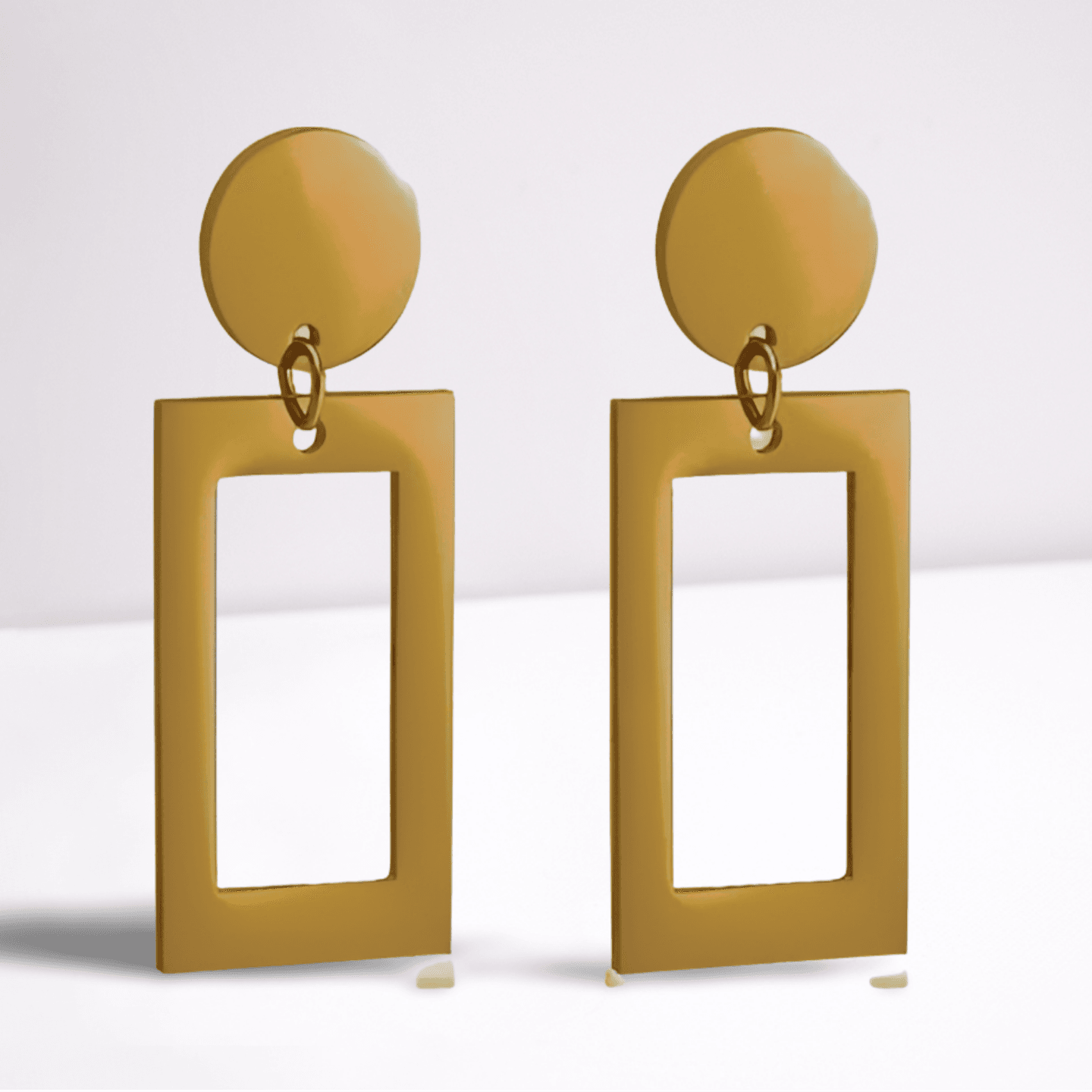 Golden Hour Drops – Gold Tone Earrings - Image 2